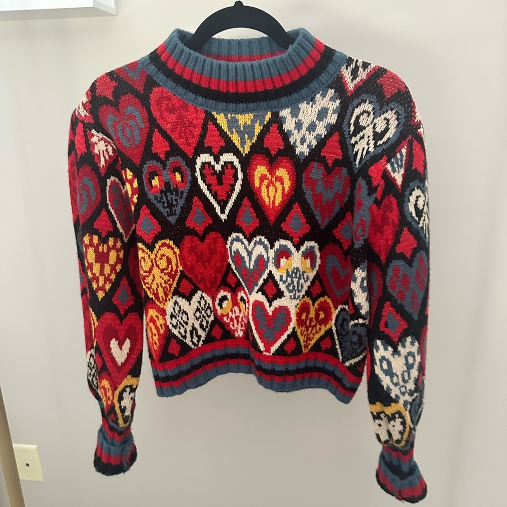 FARM Rio Multicolor Heart Sweater